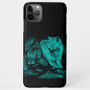 Capa Para iPhone Wolf e Raven na Noite