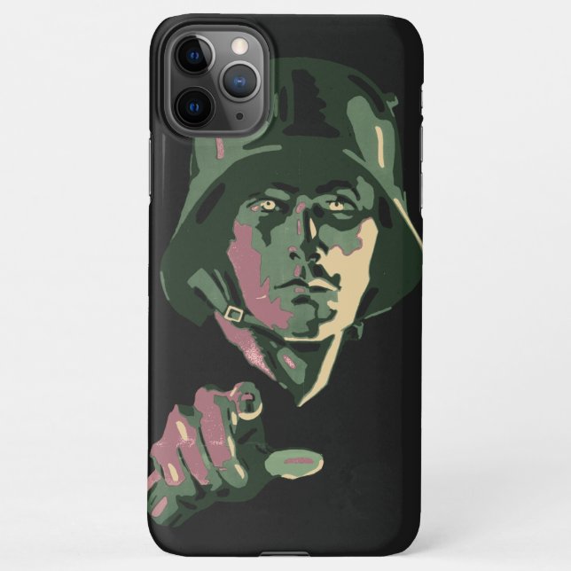 Capa Para iPhone WW2 German Soldier (Verso)