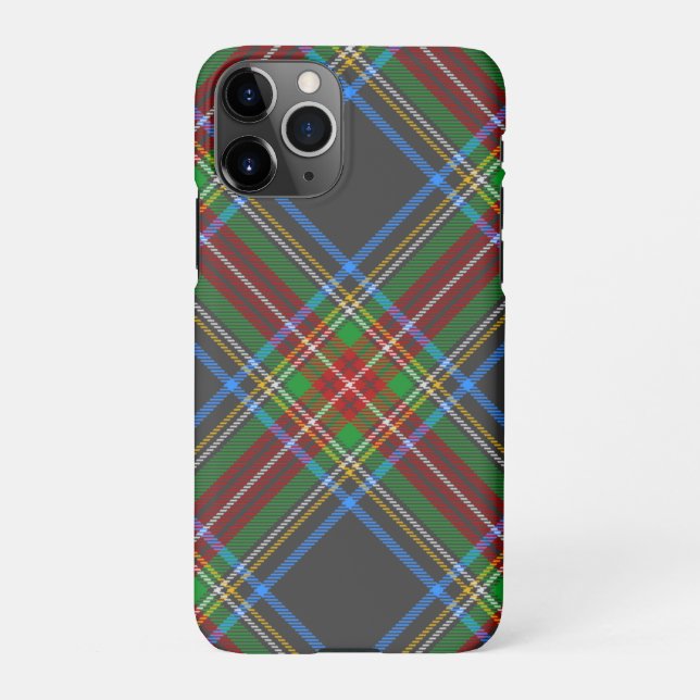 Capa Para iPhone Xadrez Stewart Stuart Black Clan Tartan (Verso)