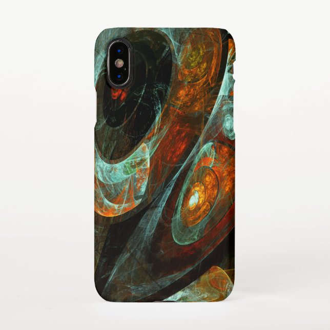 Capa Para iPhone XS Divisão de Abstrato de Tempo (Verso)
