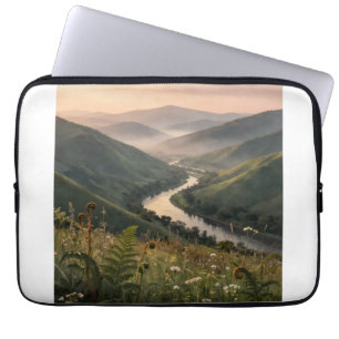 Capa para Laptop Arte de Paisagem de Rio de Montan