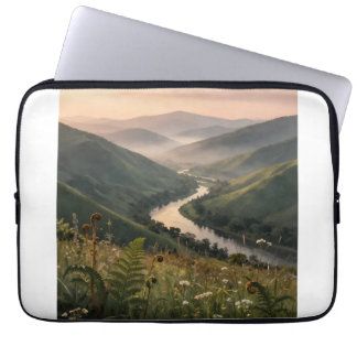 Capa para Laptop Arte de Paisagem de Rio de Montan