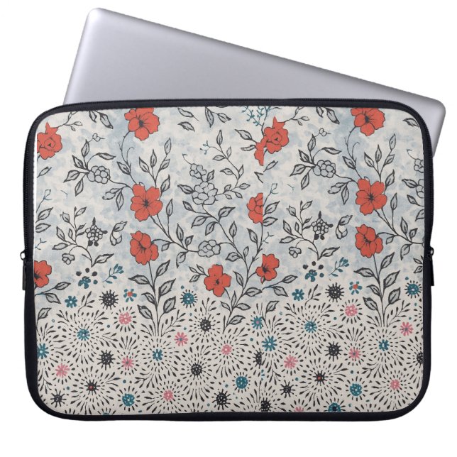 Capa para laptop florais artístico  (Frente)