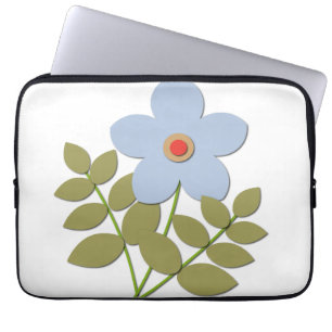 Capa Para Notebook С flor azul simples