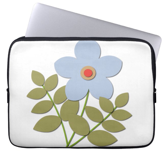 Capa Para Notebook С flor azul simples (Frente)