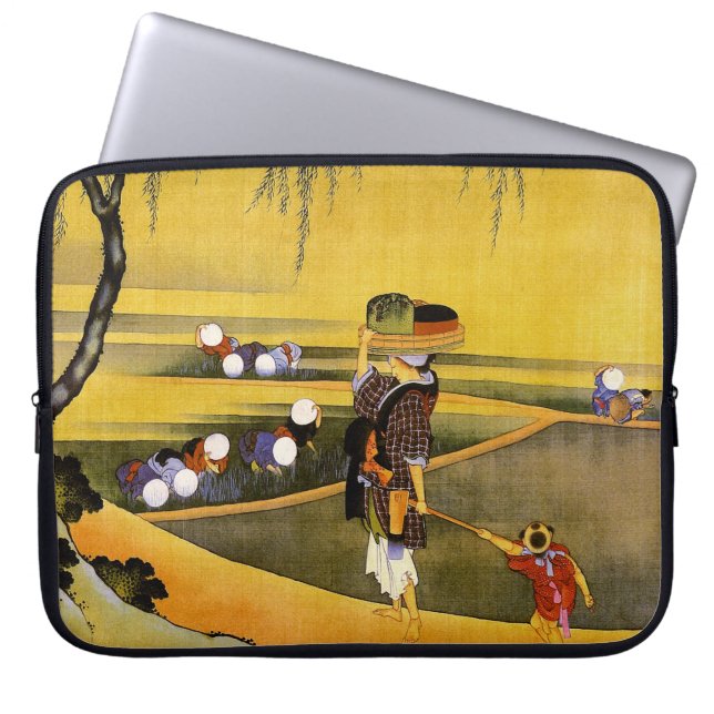 Capa Para Notebook 北 斎 Rice Fields Hokusai Fine Art (Frente)