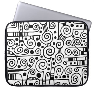 Capa Para Notebook 040512 - Black on White (Preto em branco)
