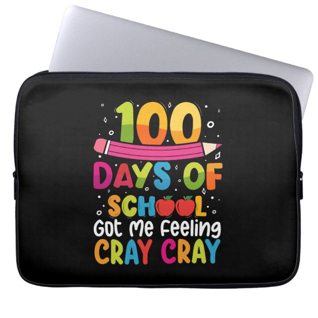 Capa Para Notebook 100 Dias De Escola Me Fizeram Sentir Louco (Frente)