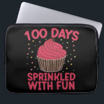 Capa Para Notebook 100 Dias Empurrados Com Cupcake De Diversão<br><div class="desc">100 Dias Empurrados Com Cupcake De Diversão 100º Dia De Camisa De Garota Escolar</div>
