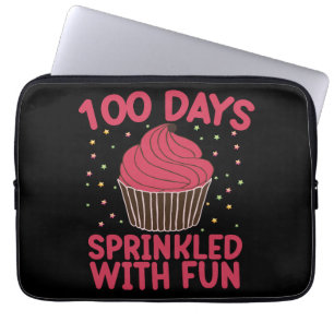 Capa Para Notebook 100 Dias Salpicados Com Diversão Cupcake Garota da