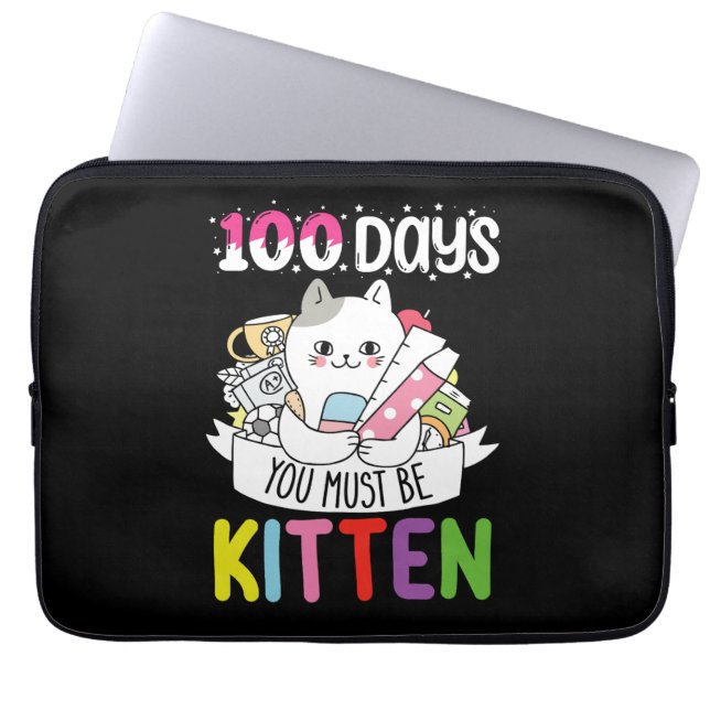 Capa Para Notebook 100 Dias Você Deve Ser Gatinho da Escola (Frente)