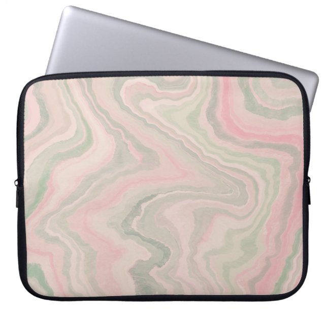 Capa Para Notebook 15-Inch Laptop Sleeve – Floral & Gradient Grain  (Frente)