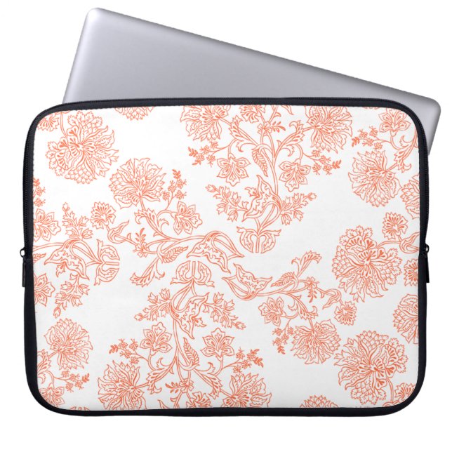 Capa Para Notebook 15-Inch Laptop Sleeve – Floral & Gradient Grain  (Frente)