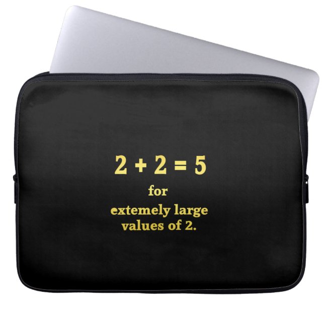 Capa Para Notebook 2 + 2 = 5 Piada Matemática Divertida (Frente)
