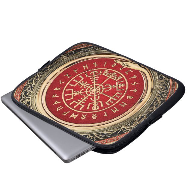 Capa Para Notebook [300] Vegvisir - Bússola Dourada Mágica (Frente Inferior)