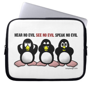 Capa Para Notebook 3 pinguins sábios