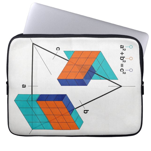 Capa Para Notebook 3D Pythagorean Theorem Laptop Sleeve (Frente)