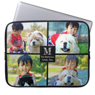 Capa Para Notebook 4 Colagem Personalizada de Fotos com Monograma