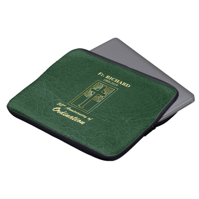 Capa Para Notebook 50 anos personalizáveis do Verde de Ordenação (Frente Topo)