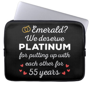 Capa Para Notebook 55º aniversário de casamento I - Casal Engraçado E