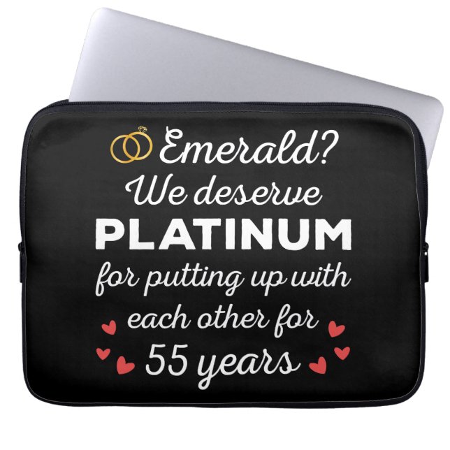 Capa Para Notebook 55º aniversário de casamento I - Casal Engraçado E (Frente)