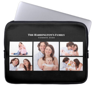 Capa Para Notebook 5 Seções Foto Personalizada Quadro Preto Elegante