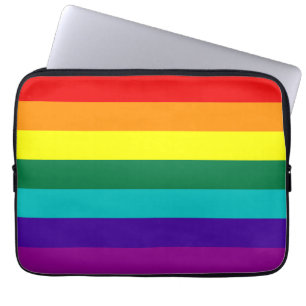 Capa Para Notebook 7 Stripes Orgulho gay Bolsa de laptop Sinalizador