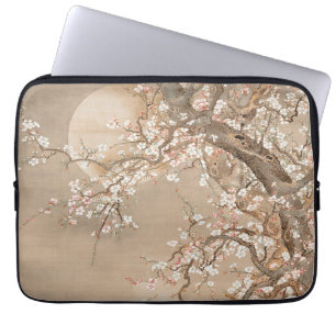 Capa Para Notebook A ameixa japonesa floresce à lua por Sō Shizan