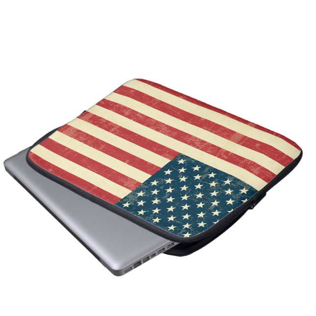 Capa Para Notebook A bandeira americana envelhecida desvaneceu-se (Frente Inferior)