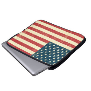 Capa Para Notebook A bandeira americana envelhecida desvaneceu-se