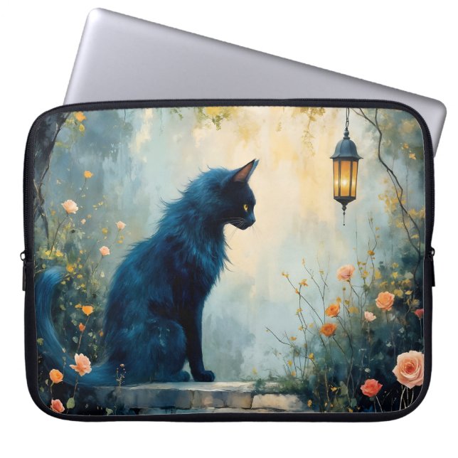 Capa Para Notebook A Bolsa de Eletrônicos O Gato E As Rosas (Frente)