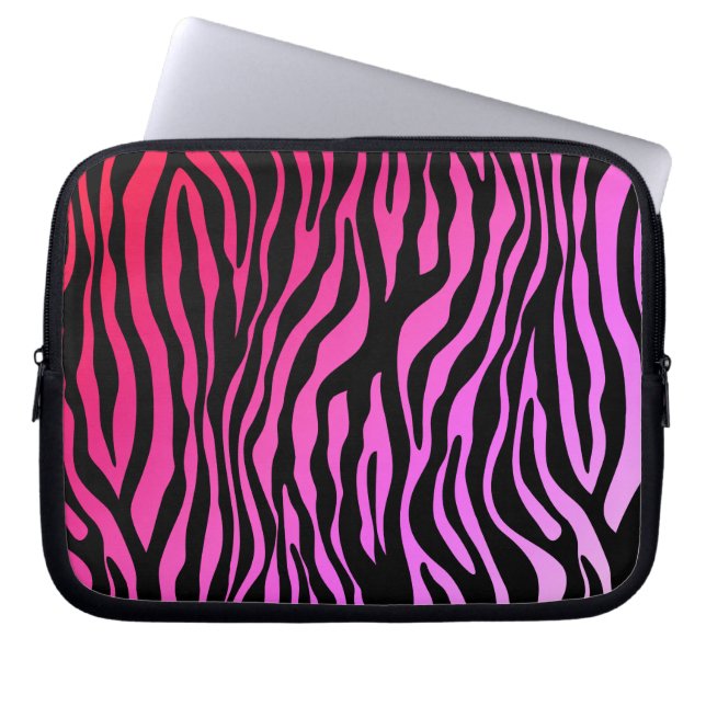 Capa Para Notebook A bolsa de laptop animal do impressão da zebra (Frente)