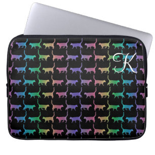 Capa Para Notebook A bolsa de laptop animal do teste padrão dos gato