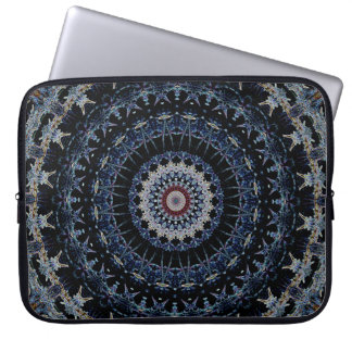 Capa Para Notebook A bolsa de laptop azul da mandala 15 polegadas