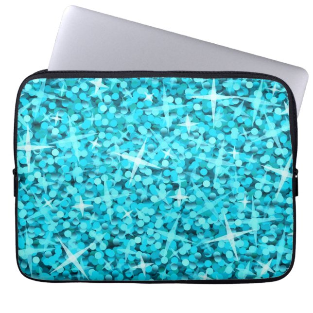 Capa Para Notebook A bolsa de laptop azul do Glitz 13 polegadas (Frente)