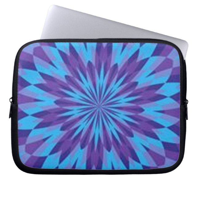 Capa Para Notebook A bolsa de laptop azul retro do respingo (Frente)