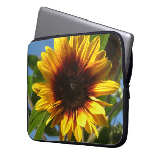 Capa Para Notebook A bolsa de laptop brilhante do girassol