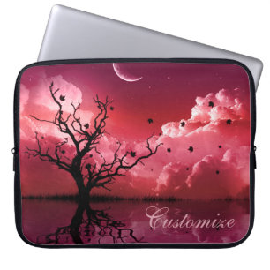 Capa Para Notebook A bolsa de laptop cénico das reflexões vermelhas