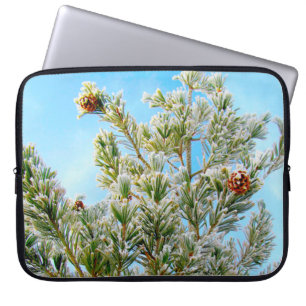 Capa Para Notebook A bolsa de laptop coberto de neve