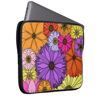 Capa Para Notebook A bolsa de laptop colorida das flores