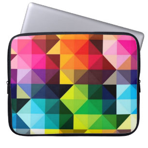 Capa Para Notebook A bolsa de laptop colorida do vetor geométrico do