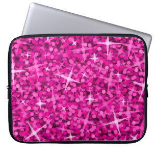 Capa Para Notebook A bolsa de laptop cor-de-rosa do Glitz 15