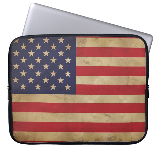Capa Para Notebook A bolsa de laptop da bandeira americana (Frente)