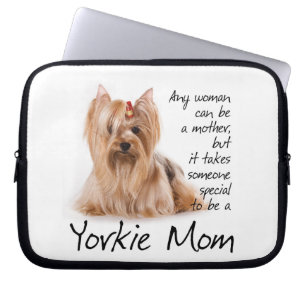 Capa Para Notebook A bolsa de laptop da mamã de Yorkie