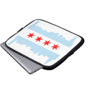 Capa Para Notebook A bolsa de laptop da skyline da bandeira de