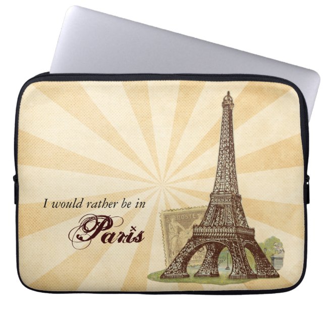 Capa Para Notebook A bolsa de laptop da torre Eiffel de Paris (Frente)