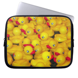 Capa Para Notebook A bolsa de laptop de borracha amarela dos duckies