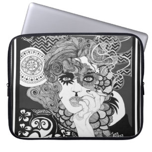 Capa Para Notebook A bolsa de laptop de fumo do neopreno da mulher 15