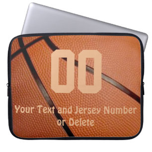 Capa Para Notebook A bolsa de laptop do basquetebol com seus NÚMERO