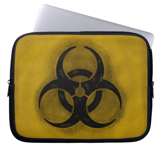 Capa Para Notebook A bolsa de laptop do Biohazard do zombi (Frente)